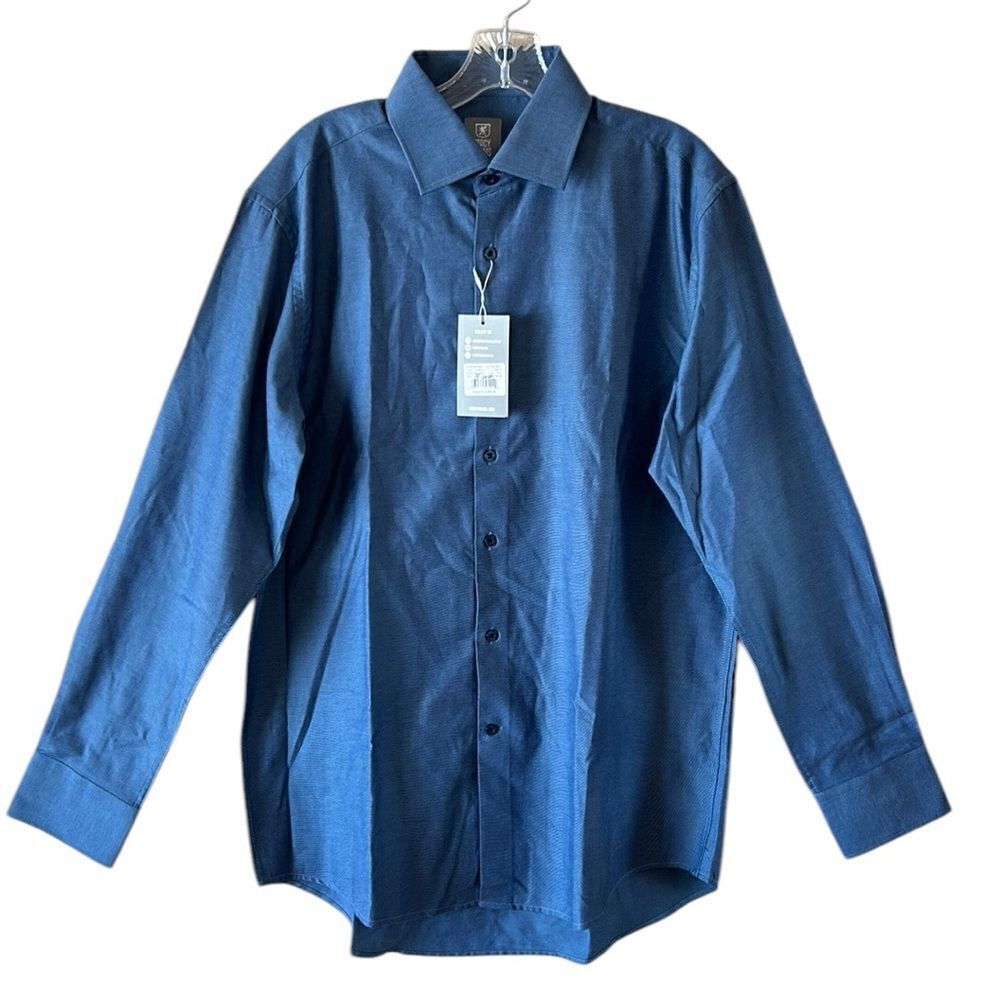 NEW Stacy Adams Mens Blue Dress Shirt